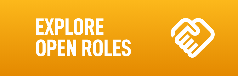 A yellow rectangle with text overlayed that reads 'Explore open roles'