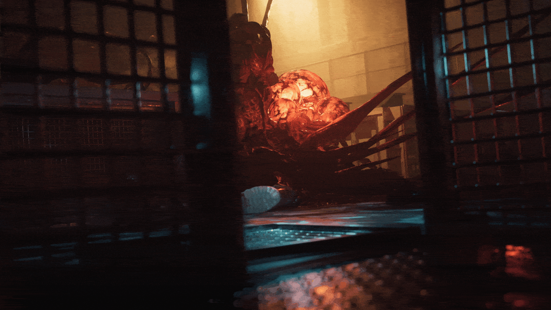 Danger is around every corner - Still Wakes the Deep A clip from Still Wakes the Deep. The camera goes around a corner and stumbles upon the remnants of a crew member - their only defining feature is their shoe which hangs limply. It then cuts to blood dripping from the ceiling and the camera pans up to reveal the fleshy mess of multiple crew members who have contorted and fastened to the ceiling.