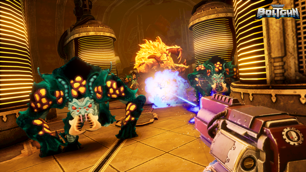 A screenshot from Warhammer 40k: Boltgun. 